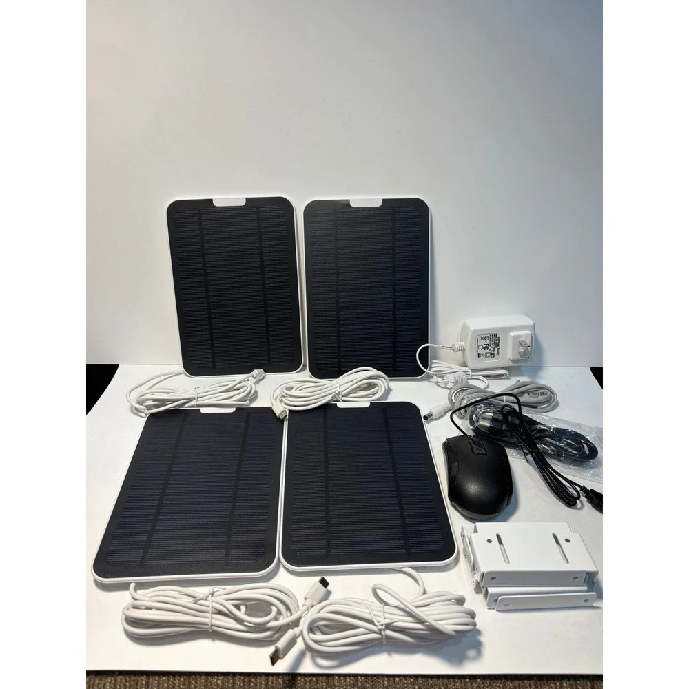 5MP Solar PTZ Wireless Security Camera System 4 Cam 8CH NVR Kit New Open Box